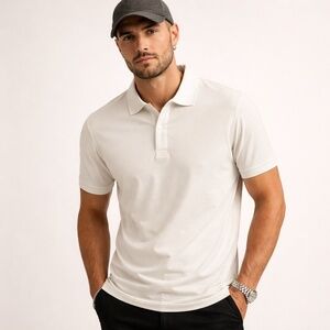 Hugo Boss Classic Polo Shirt Tennis Prep Soft Piqué Cotton Off-White Sz XL